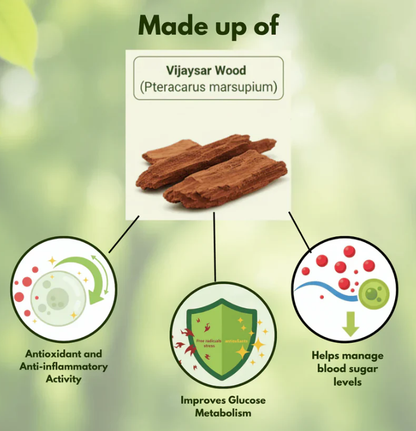 Ayurvedic Vijaysar Wooden Glass 🌿 – Natural Sugar Balance Tumbler 🩺✨